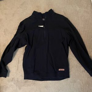 Men’s vineyard vines navy blue quarter zip, size medium